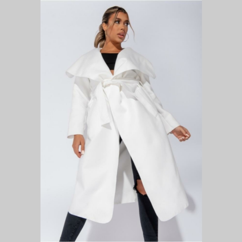 Water fall trench coat